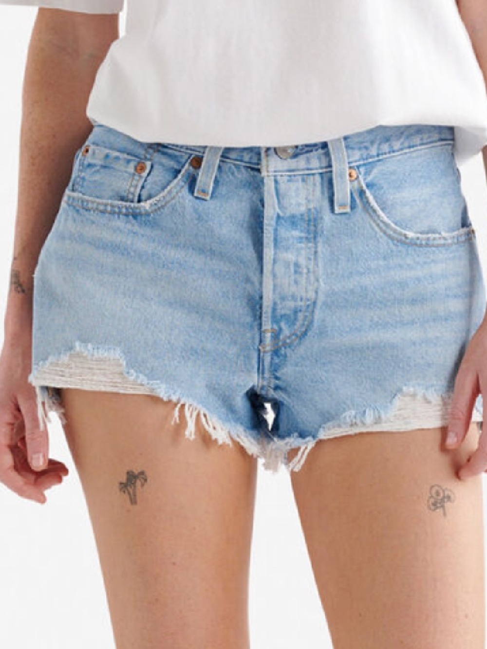 Levi's 501 Classic Light Blue Denim Shorts 28 (fit like 27)